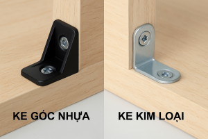 So sánh ke góc nhựa và ke góc nhôm